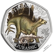 2024 Stegosaurus 50p Silver Proof - Tales of the Earth - Charles III